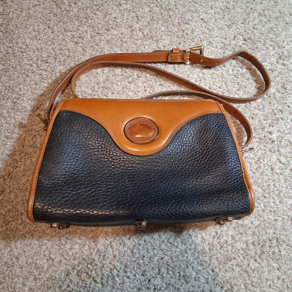 Dooney & Bourke Black and Tan Crossbody Bag
